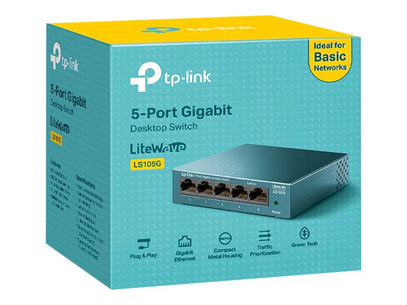LS105G LiteWave 5-Port GB Desktop Switch