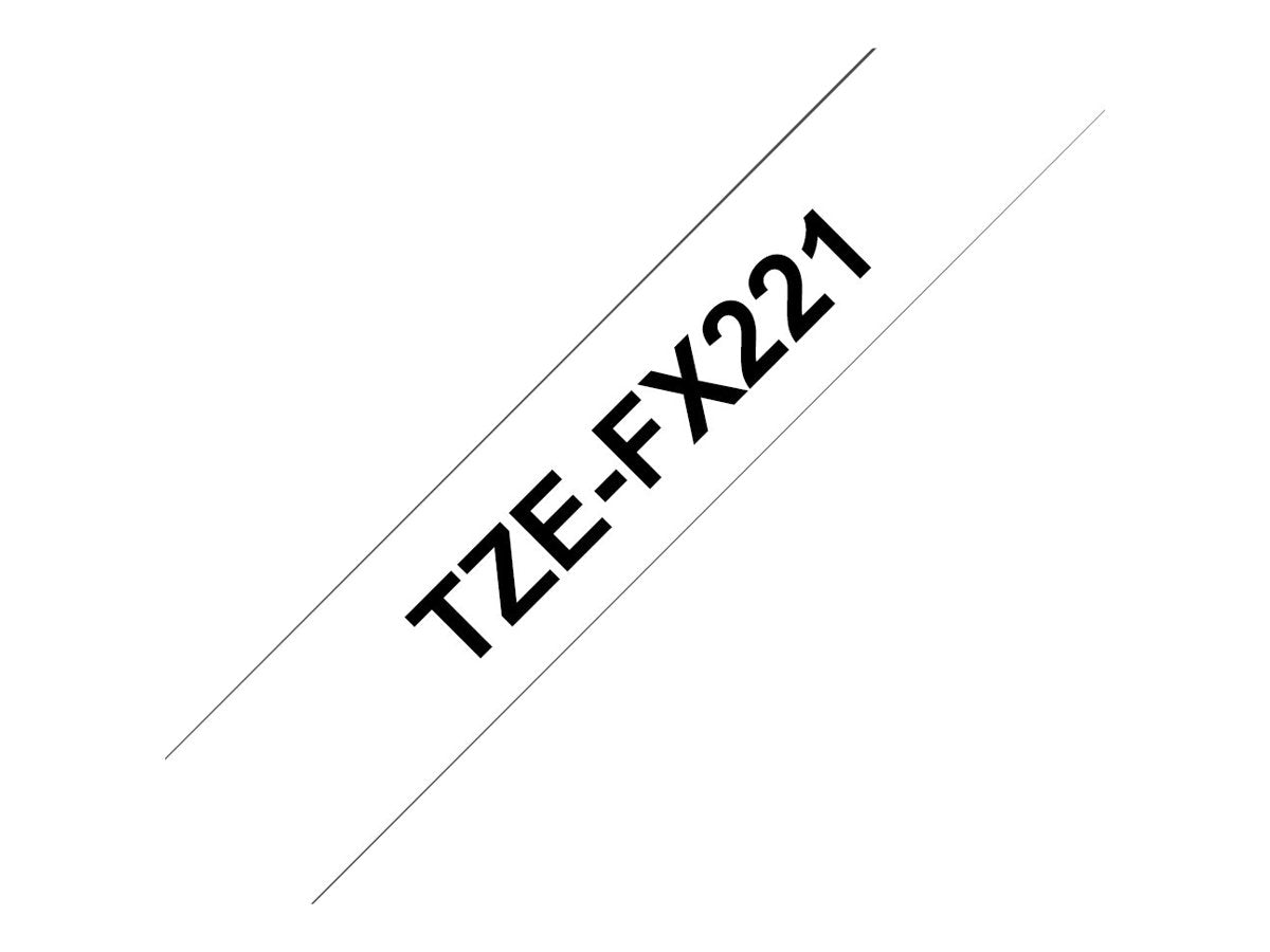 BROTHER P-TOUCH TZE-FX221 noir sur blanc 9mm