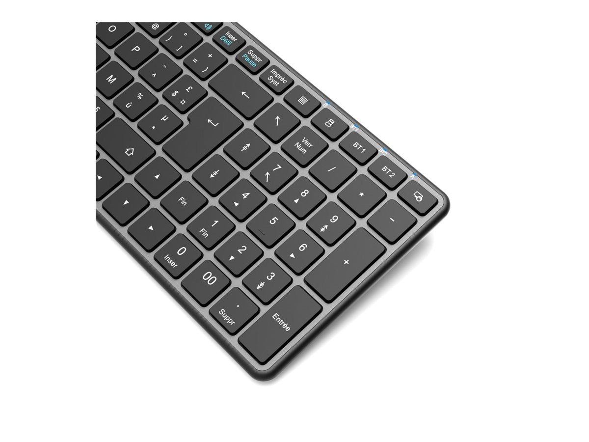 PORT DESIGNS Pack Keyboard Compact + Mouse Expert Rechargeable Combo BT+RF (FR)