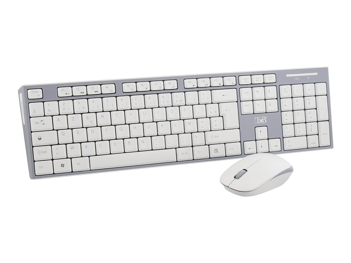 TNB CLASSY Wireless Keyboard/Mouse Combo Azerty High-End Finishes Compact Keyboard With Flat Comfortable And Silent Keys