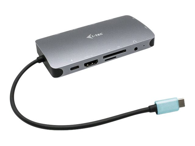 I-TEC USB-C Metal Nano Dock 1xHDMI 1xVGA 1xSD,1xmicroSD Cardreader 1xGLAN 3xUSB 3.1 1xUSB-C Data 1xUSB-C PD Sans Alimentation