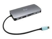I-TEC USB-C Metal Nano Dock 1xHDMI 1xVGA 1xSD,1xmicroSD Cardreader 1xGLAN 3xUSB 3.1 1xUSB-C Data 1xUSB-C PD Sans Alimentation