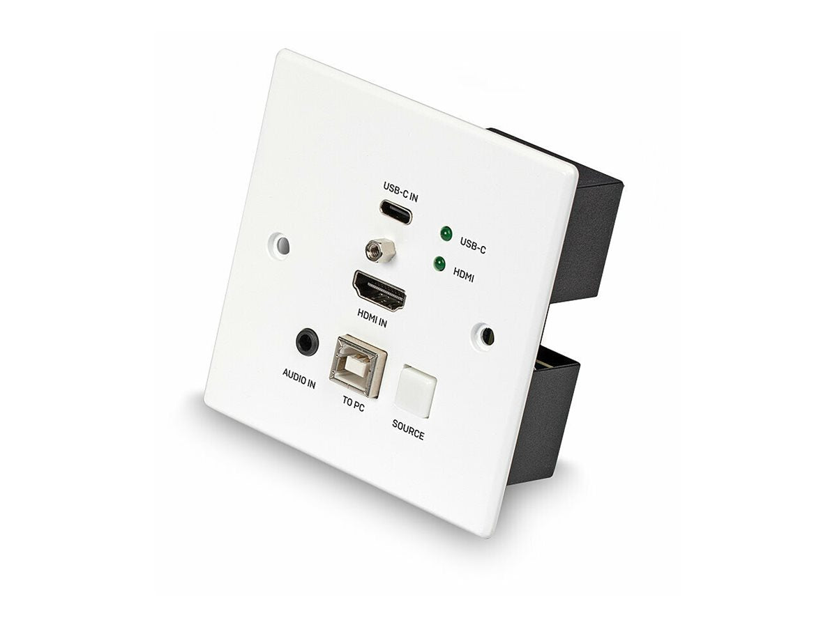 LINDY 150m HDMI and TypeC HDBT UK WallPlate KVM Extender