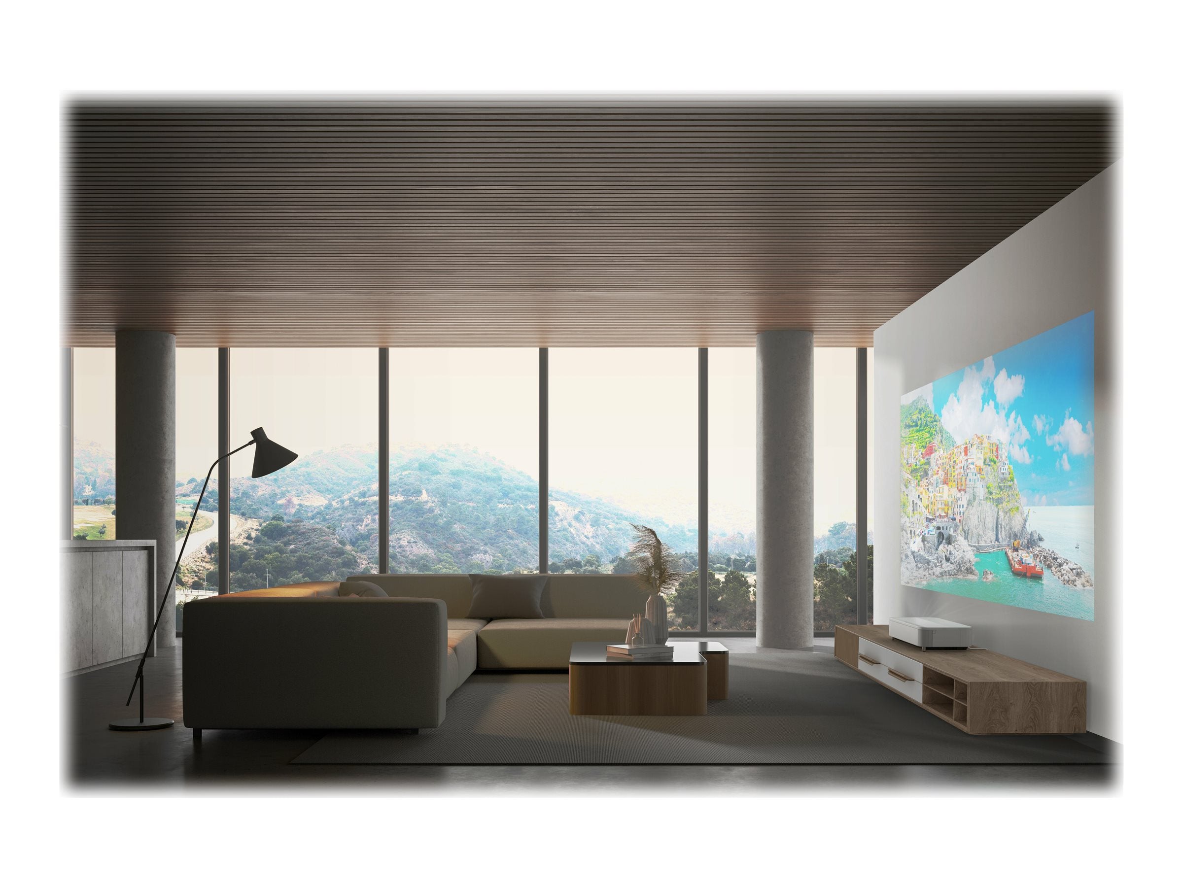 EPSON EH-LS800W Projecteur Laser UST-4K PRO-UHD Home Cinema- 16: 9- 4000 lumens-2 500.000: 1- 3x HDMI - Android TV™ Bluetooth- Blanc
