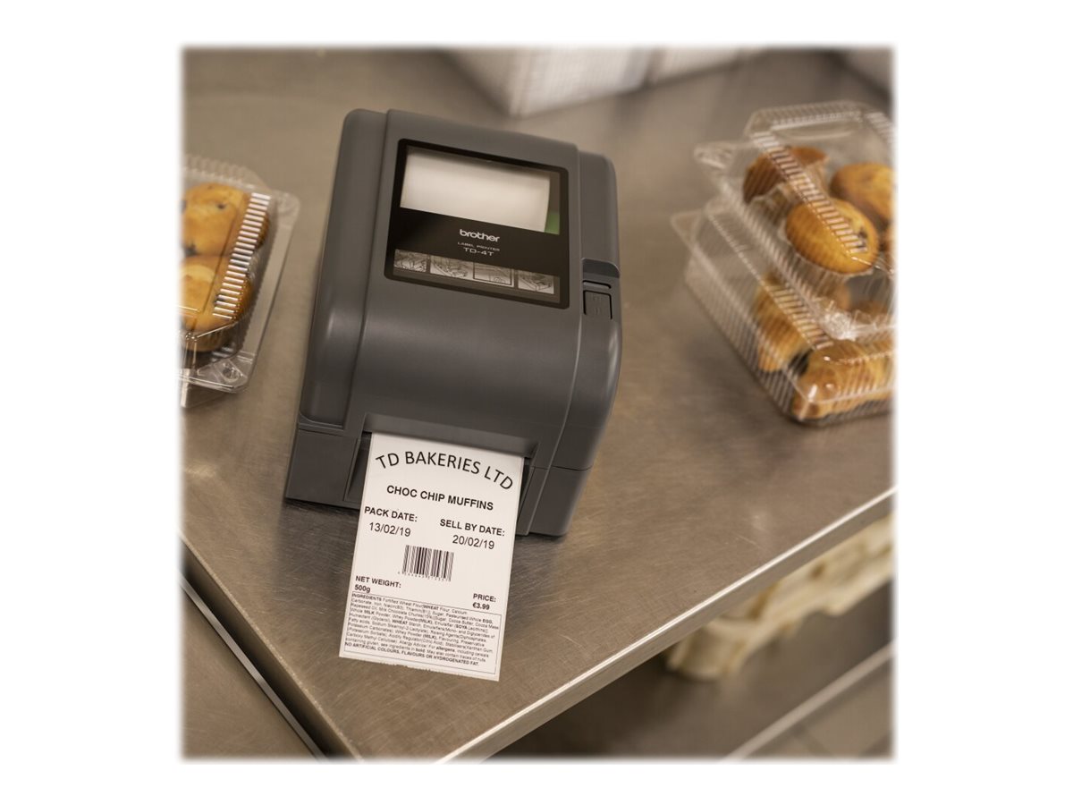 BROTHER TD-4520TN Label printer direct thermal 110mm 300x300dpi 127mm/sec USB 2.0 LAN USB host RS232C