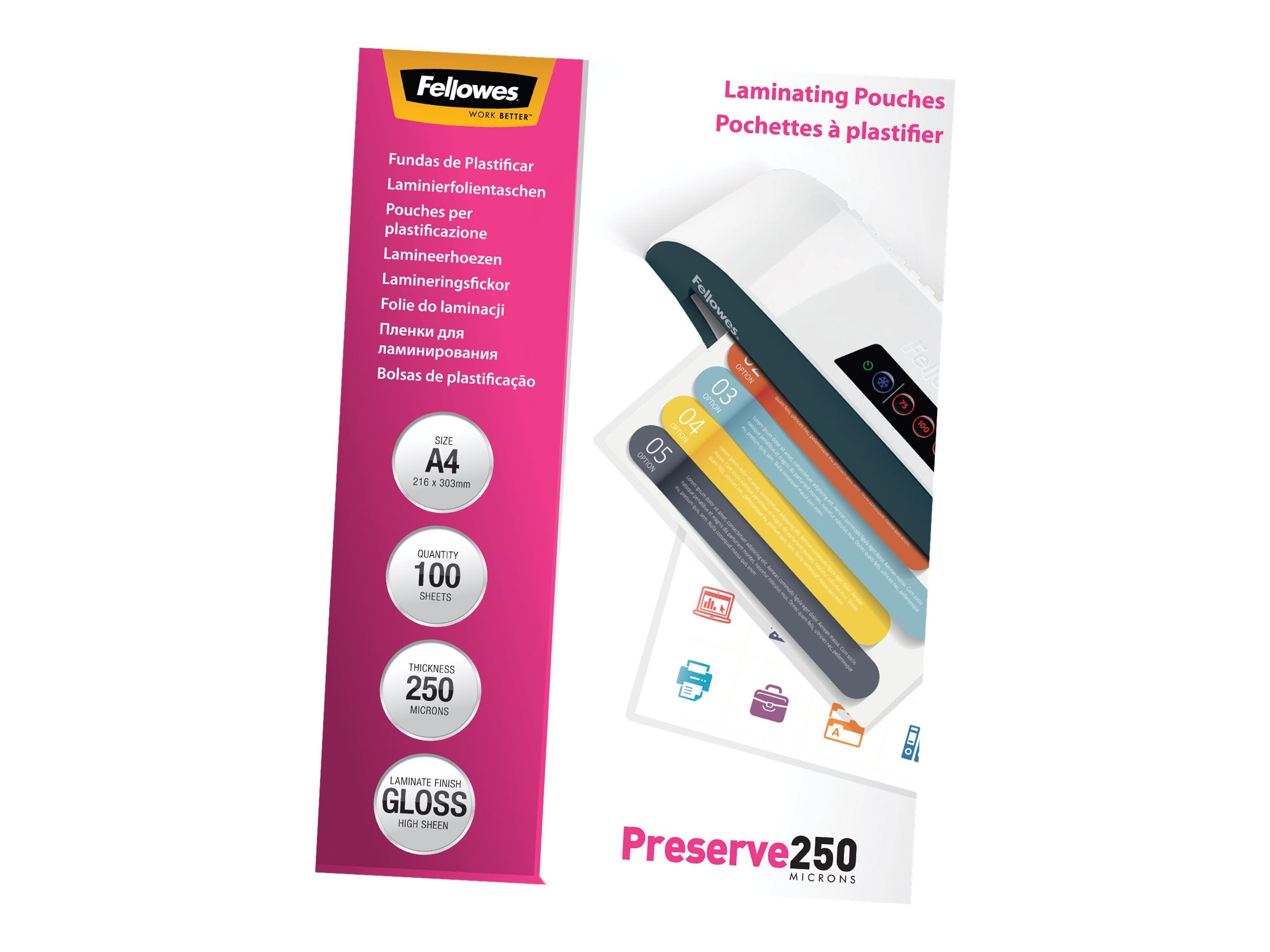 FELLOWES FEUILLE DE  NETTOYAGE POUR PLASTIFIEUSES X10