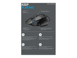 LOGITECH G G502 X LIGHTSPEED Mouse optical 8 buttons wireless 2.4 GHz USB LOGITECH LIGHTSPEED receiver black