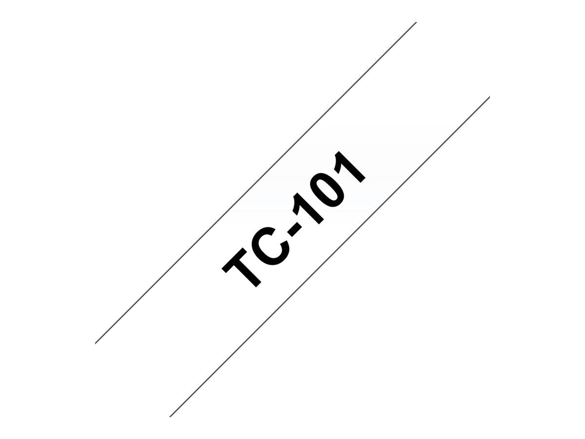 BROTHER P-Touch TC-101 black on clear 12mm