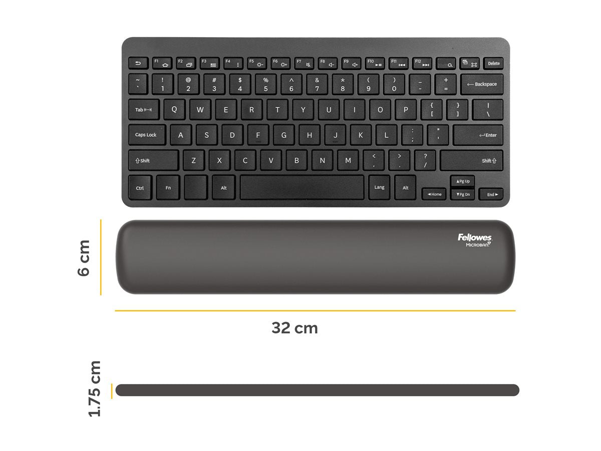 FELLOWES Repose-poignets clavier compact Breyta Noir