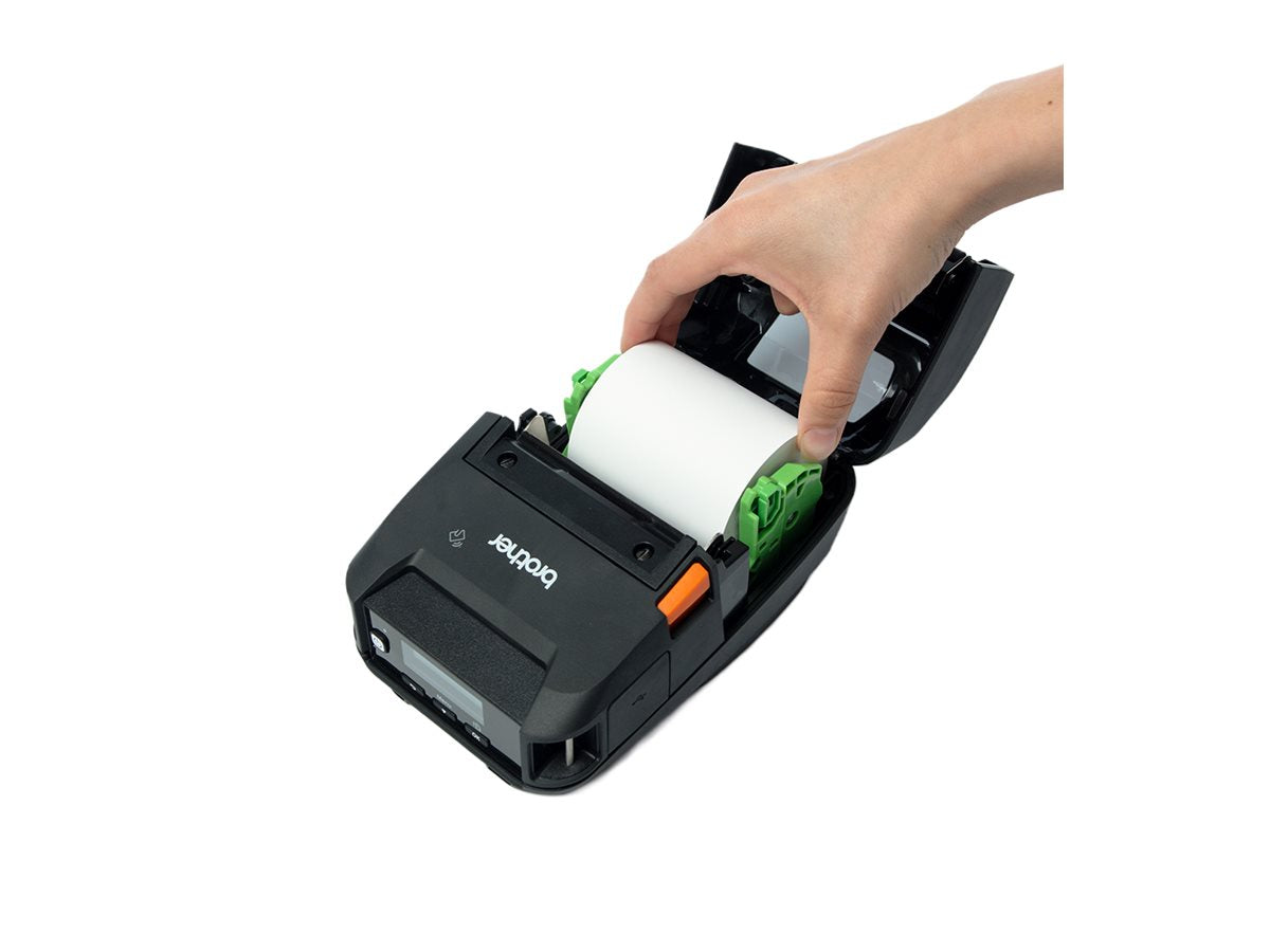 BROTHER Imprimante détiquettes mobile 3 pouces USB-C Bluetooth MFi batterie incluse et adaptateur secteur en option et non fourni