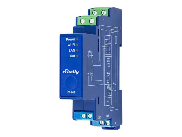 SHELLY Pro Dimmer 0/1-10V PM LAN WLAN DIN Rail Analog Dimmer
