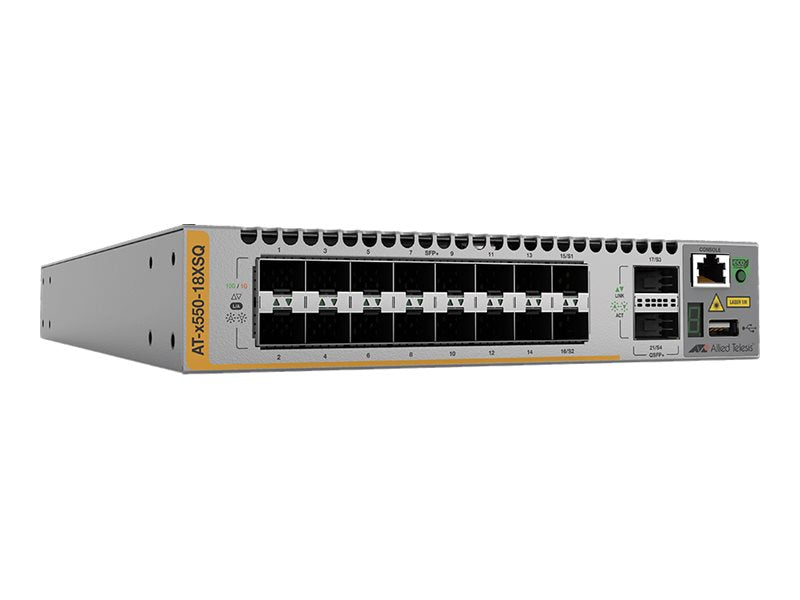 ALLIED 16x SFP+/SFP 2x QSFP+ L3 10G Intelligent Switch 10G/40G Stacking EU Power Cord