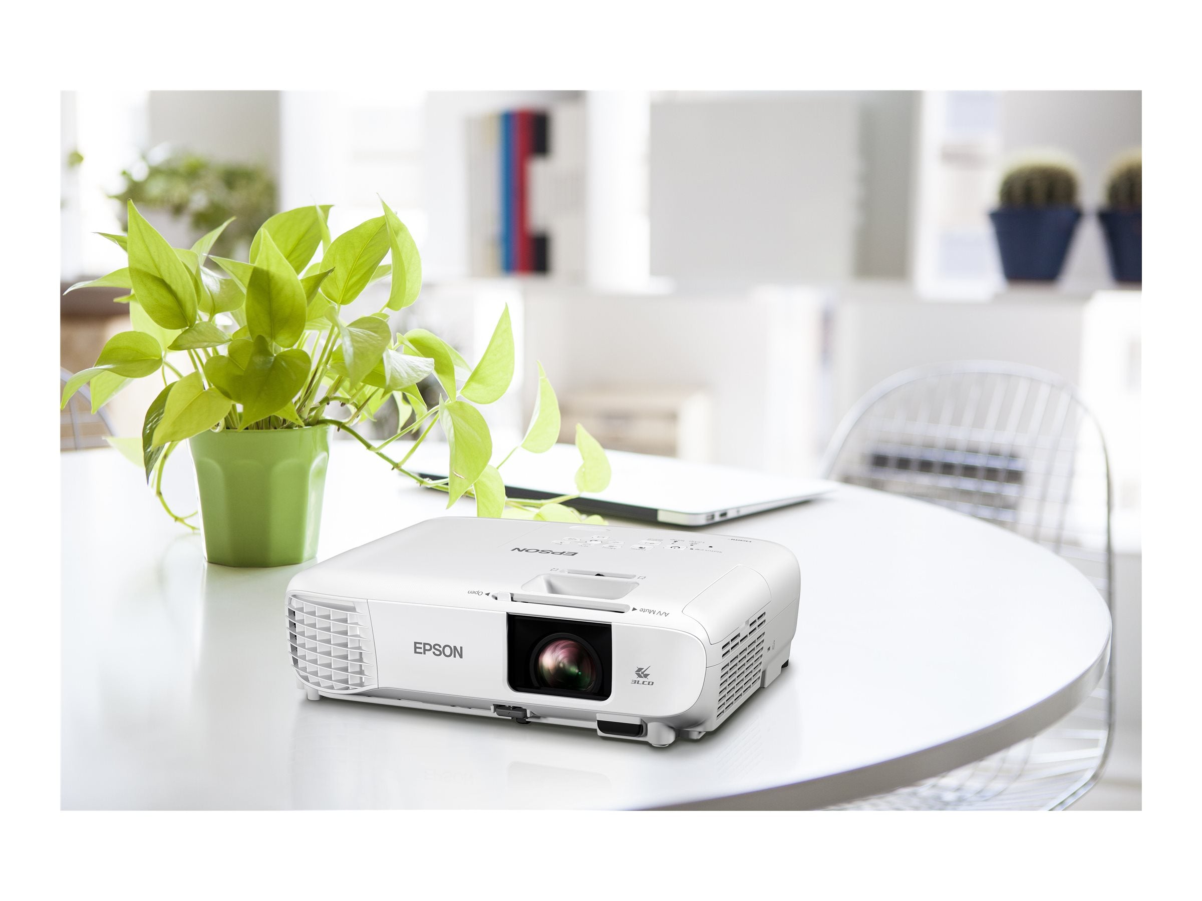 EPSON EB-W49 Projecteur 3LCD, WXGA , 3800 lm, 16 000 : 1, 1,30 – 1,56:1, VGA x2, HDMI x2 , RJ45, Wifi avec ELPAP11