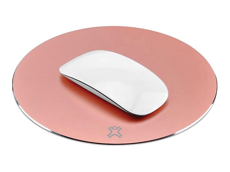 XTREMEMAC Tapis de souris rond en aluminium Rose