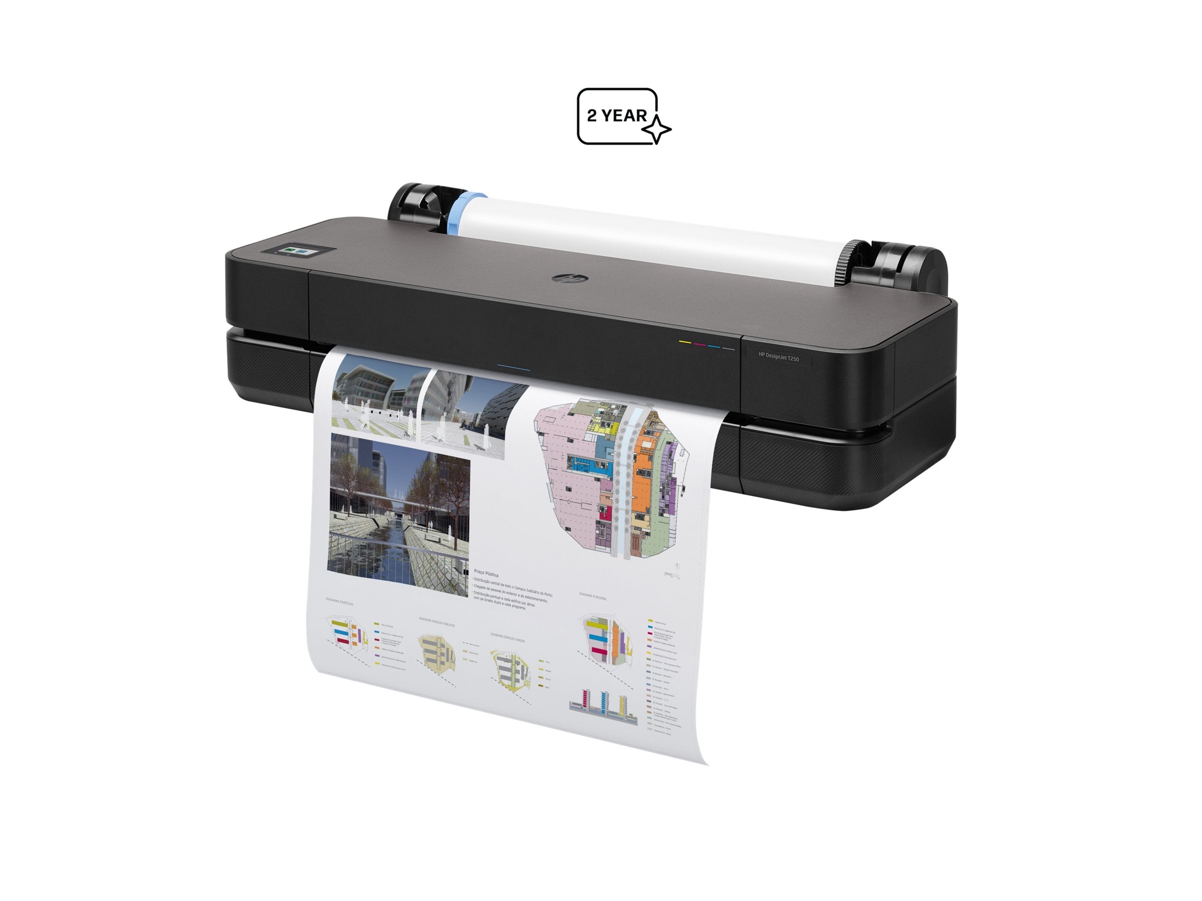 HP DesignJet T250 24p LFP 2025 Colour Ink-Jet A1 ANSI D 2400x1200dpi 0.5 min/page USB LAN Wi-Fi