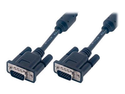 MCL Cable S-VGA HD15 male / male surblinde 3 coax 9 fils -3m Noir   (P)