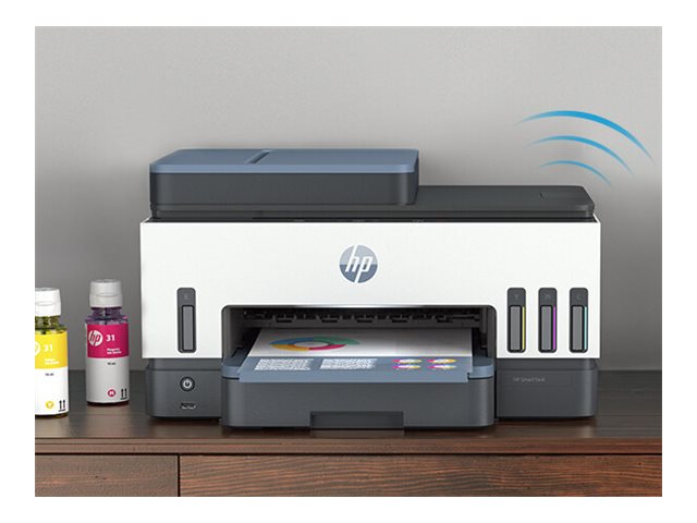 HP Smart Tank 7605 All-in-One MFP colour inkjet refillable A4 13ppm Copy 15ppm Print 250sheets USB Wi-Fi Bluetooth