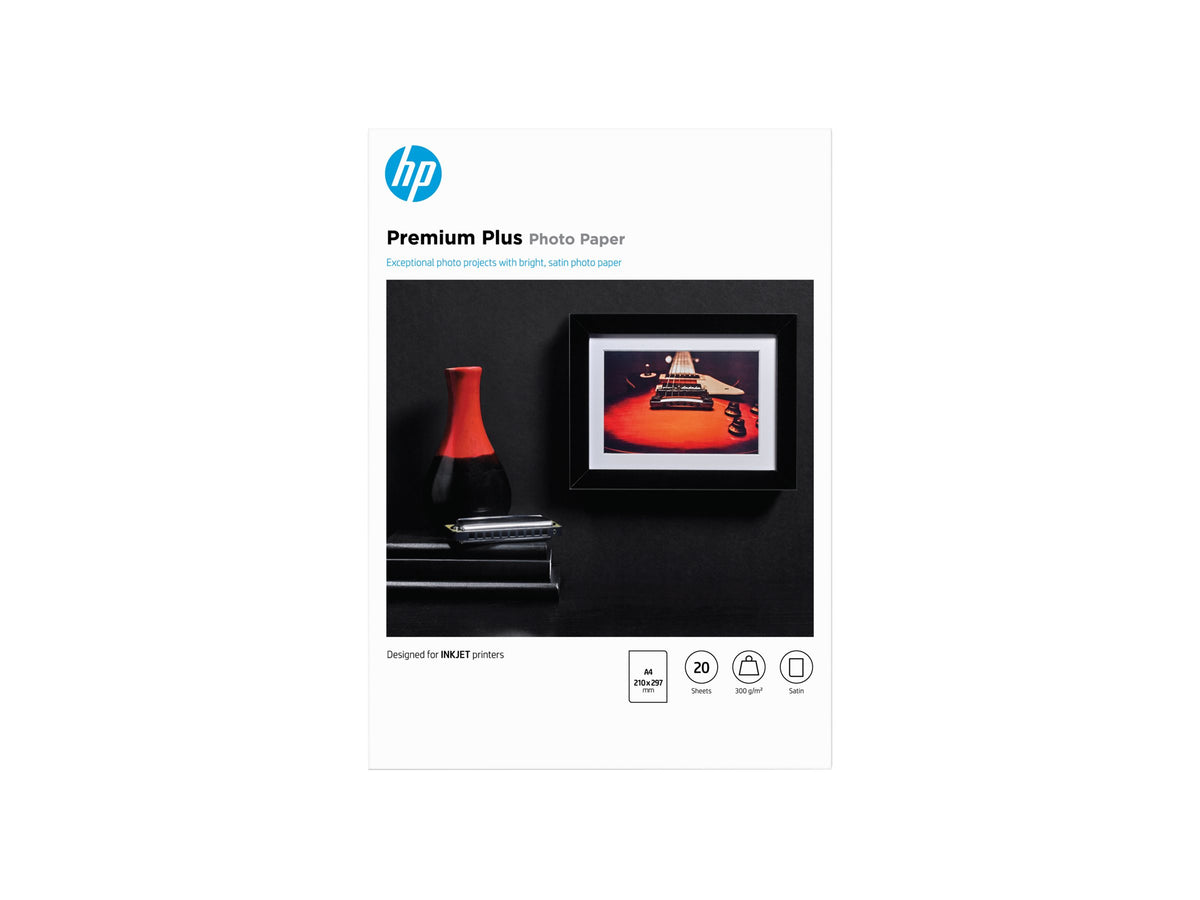 HP original Premium Plus Semi-gloss Photo Paper white 300g/m2 A4 20 sheets 1-pack