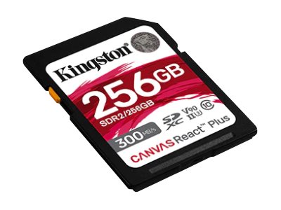 KINGSTON 256Go Canvas React Plus SDXC UHS-II 300R/260W U3 V90 for Full HD/4K/8K