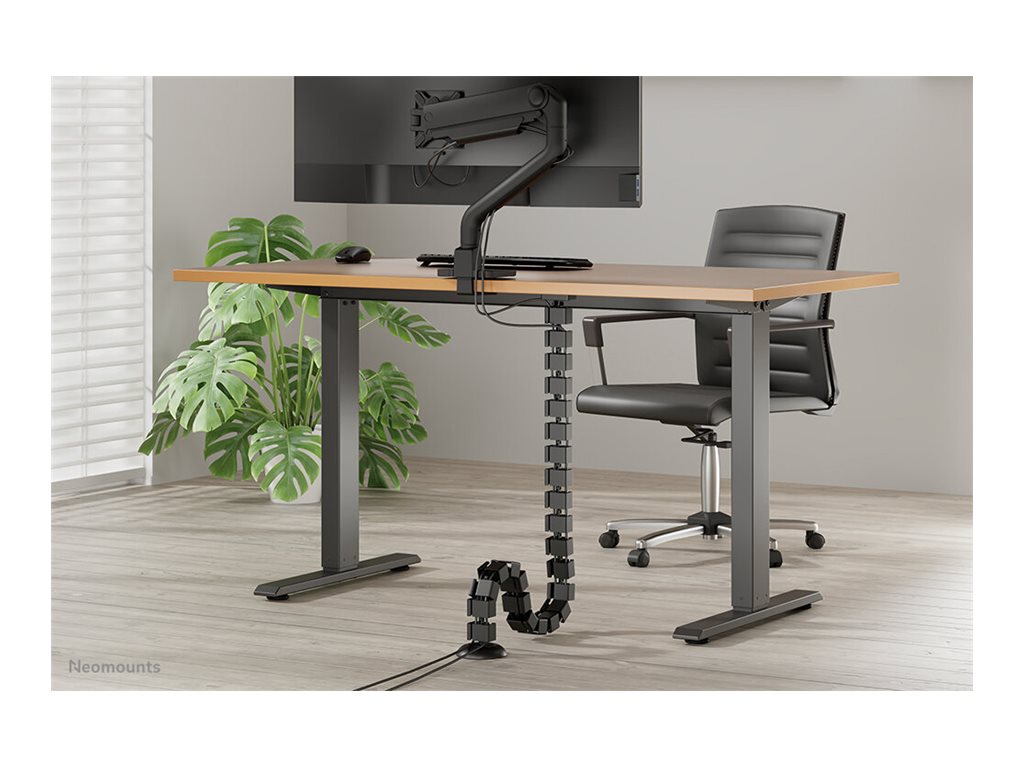 NEOMOUNTS Cable Spine Organizer for sit/stand desk frames magnet mounted black