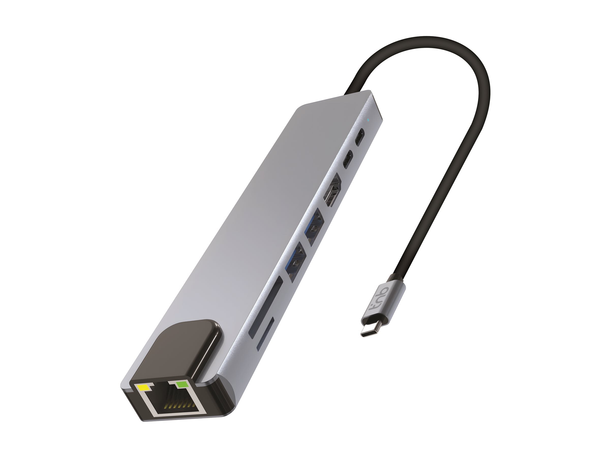 TNB iClick - Hub USB-C 8 en 1 - en aluminium