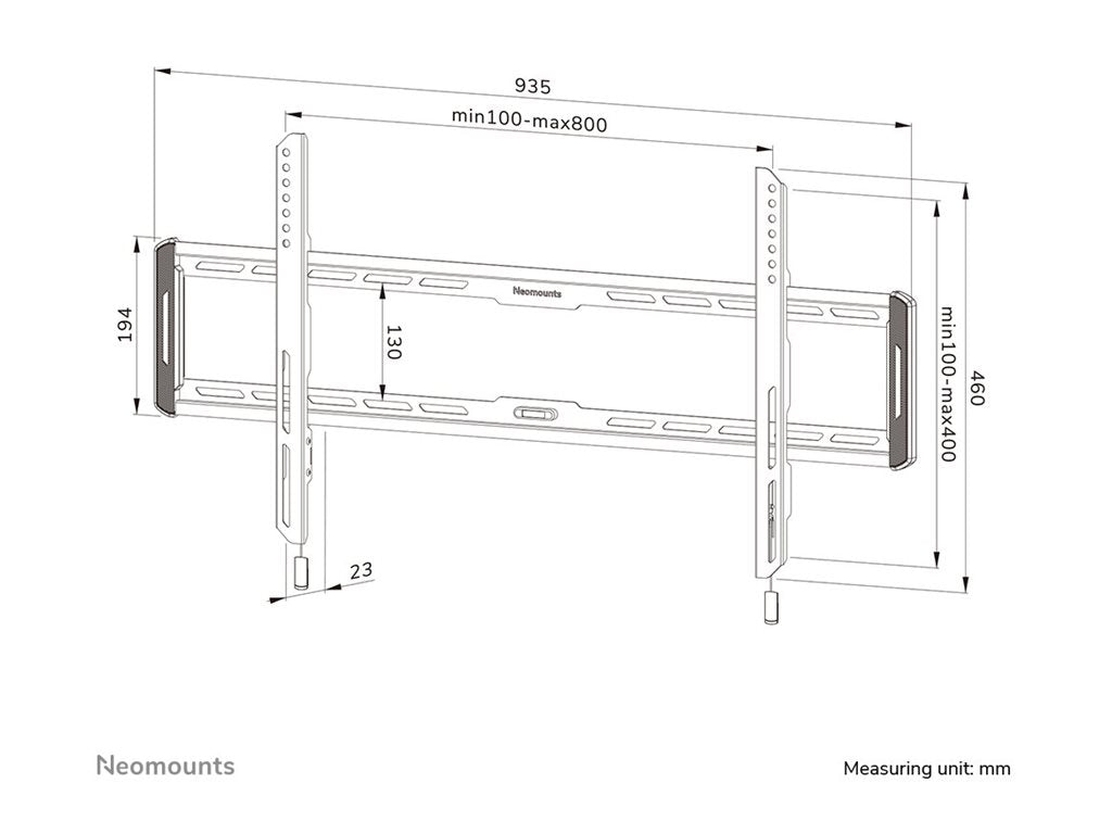NEOMOUNTS WL30-550BL18 Support pour écran mural 43-86p - ultra-plat - installation facile