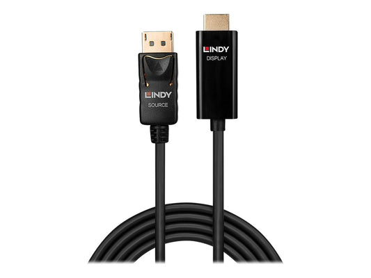 LINDY Video Cable Active DisplayPort-HDMI M-M 0.5m black