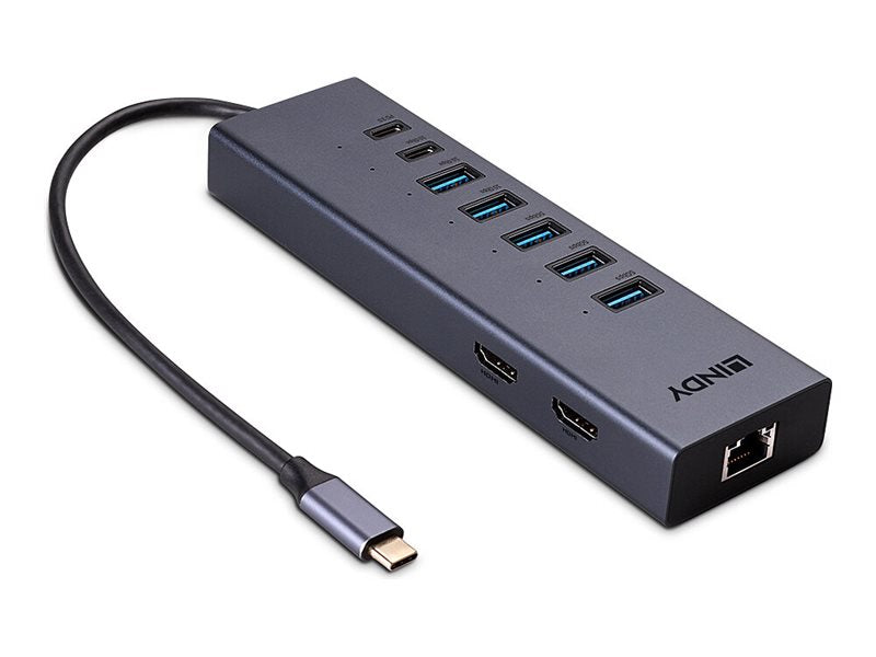 LINDY USB-C Laptop Mini Docking Station 2x 4K HDMI