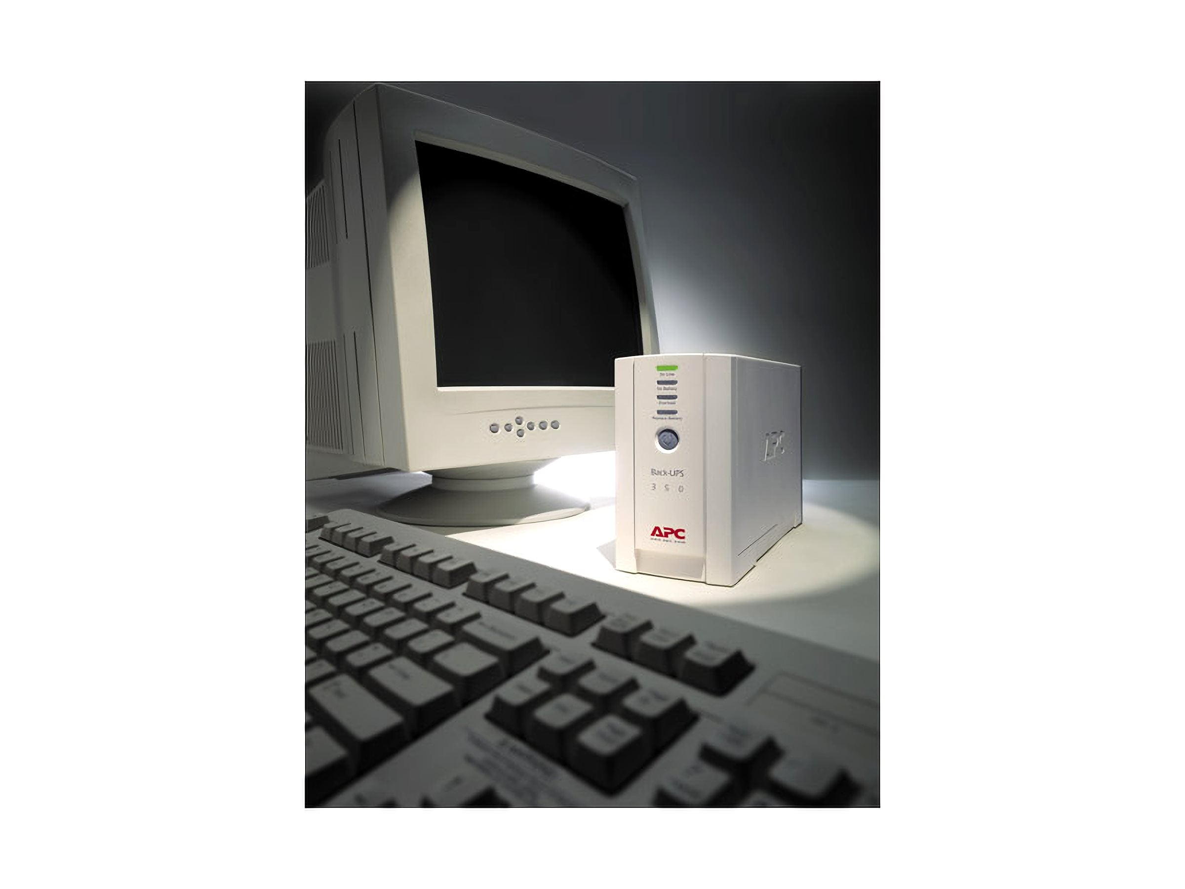APC Back-UPS CS 350 UPS AC 230V 210Watt 350VA RS-232 USB output connectors 4 beige