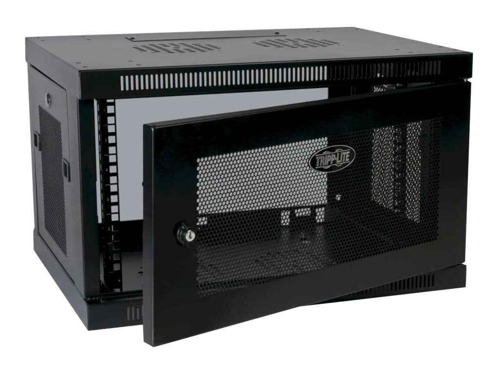 EATON TRIPPLITE SmartRack 6U Low-Profile Switch-Depth Wall-Mount Rack Enclosure Cabinet Rack floor mountable BK 6U 19
