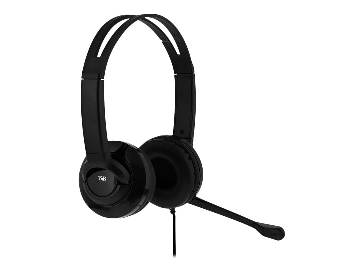 TNB HS-200 - Multimedia headset with micro - Black