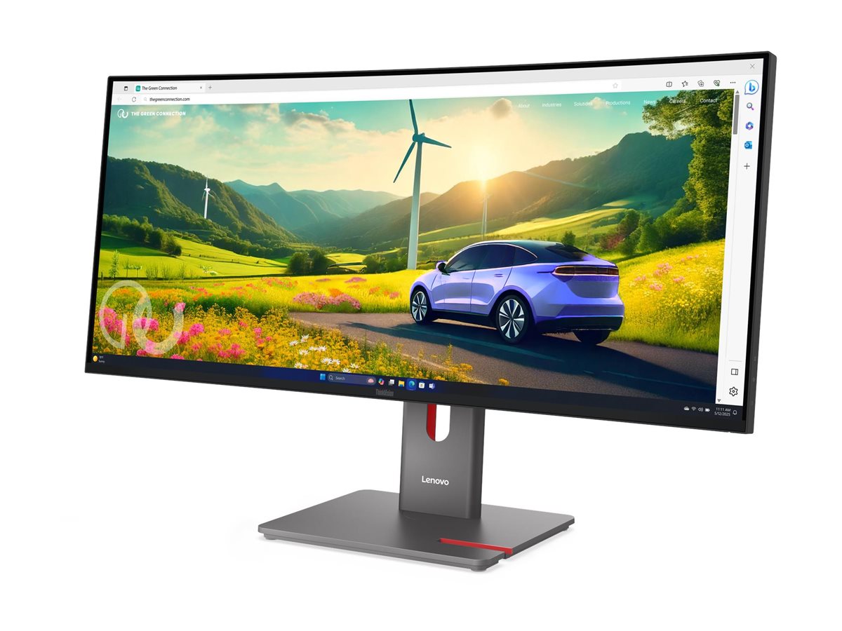 LENOVO ThinkVision P34WD-40 LED Écran curved 34p 3440x1440 120Hz IPS 350cd/m2 2000:1 HDR10 4ms HDMI DisplayPort USB-C Dock 140W