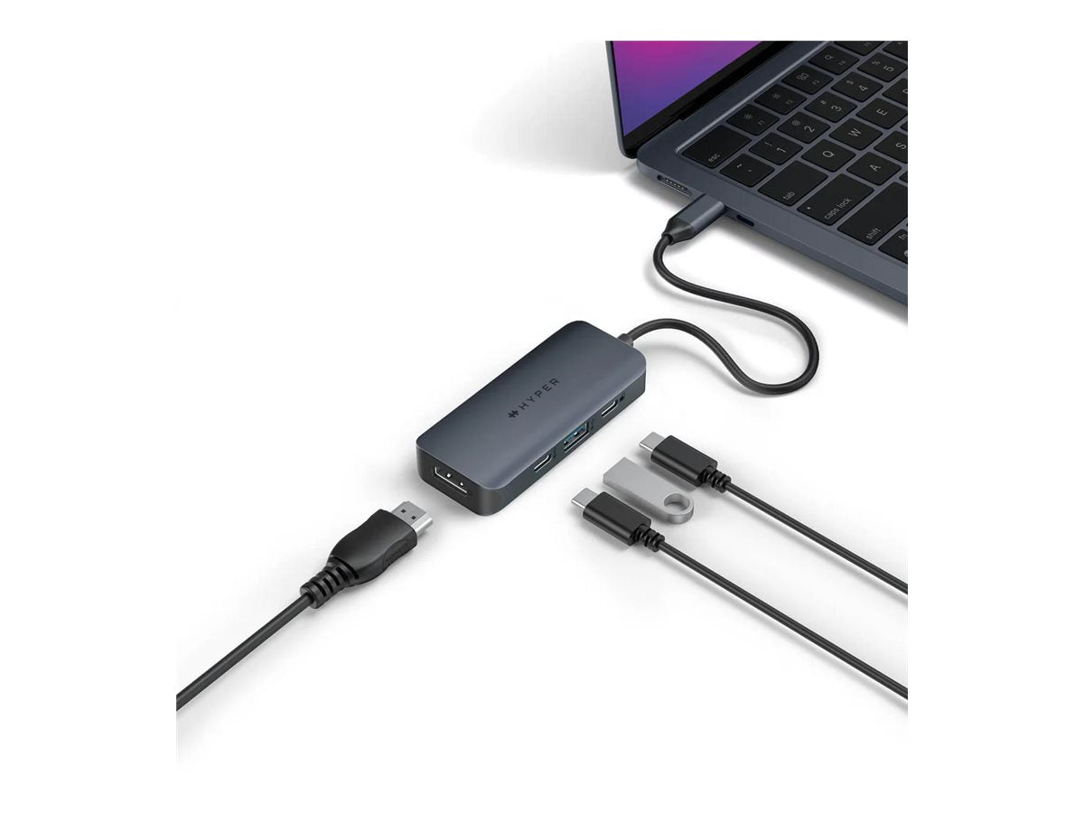 TARGUS HyperDrive EcoSmart Gen.2 Universal USB-C 4-in-1 Hub w 100 W PD Power Pass-thru