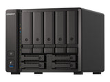 QNAP TS-H973AX-32G 9-bay NAS AMD Ryzen V1500B 32Go DDR4 SODIMM 5x2.5p/3.5p SATA 6Gbps + 2x2.5p U.2 NVMe PCIe Gen3 x4