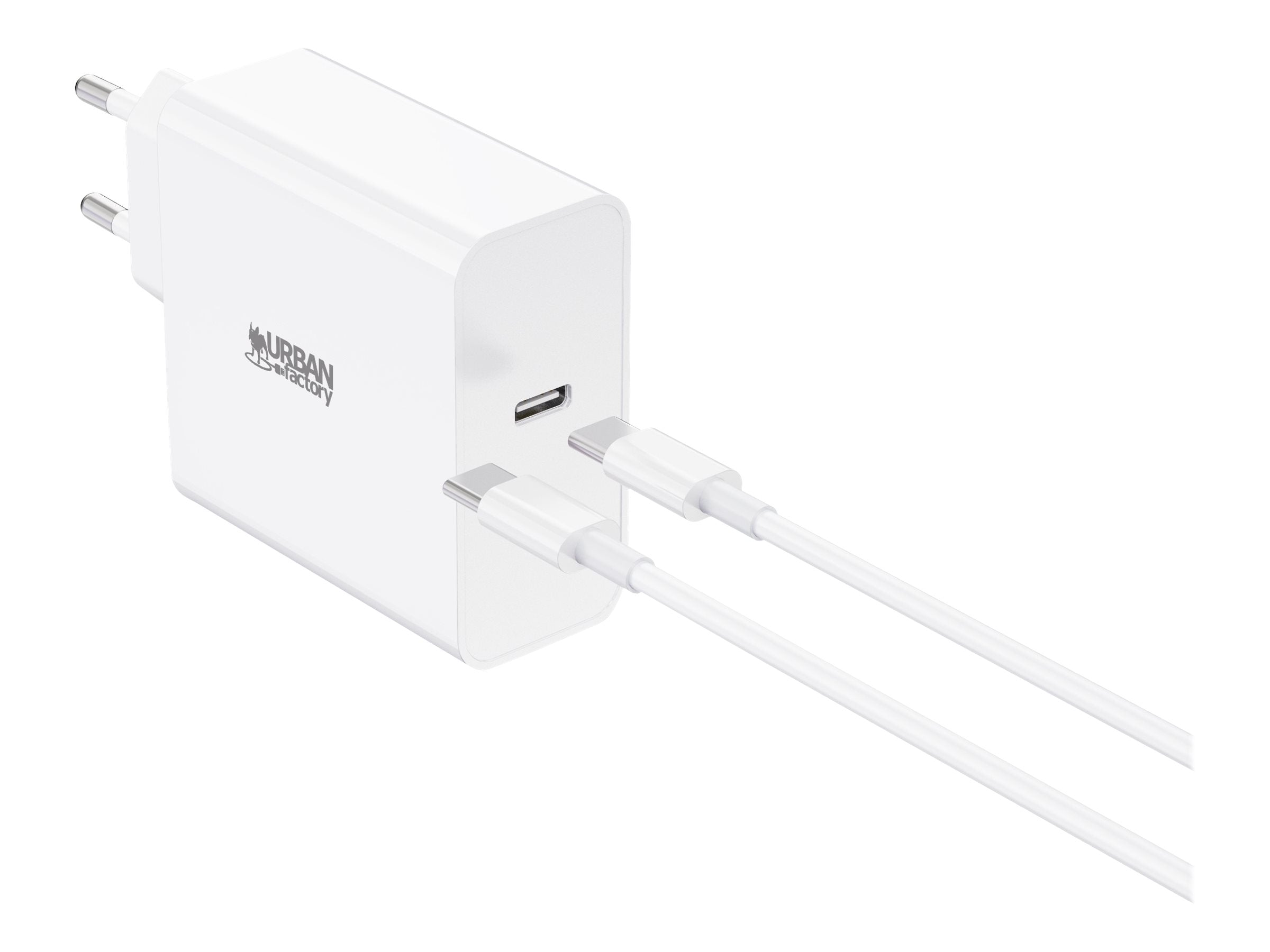 URBAN FACTORY Powee Chargeur Secteur USB-C 65W Blanc