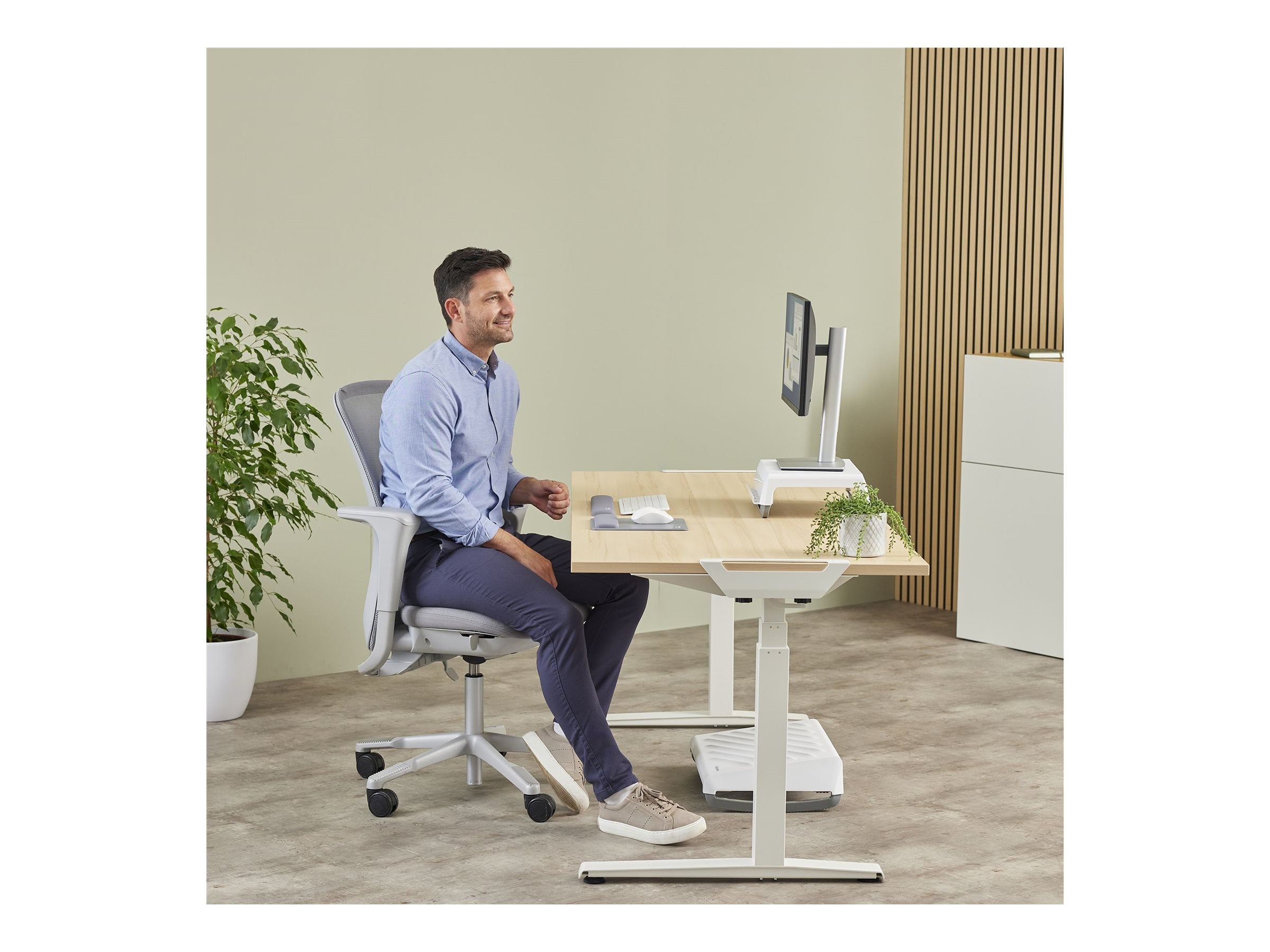 FELLOWES Repose-poignets clavier compact Breyta Gris