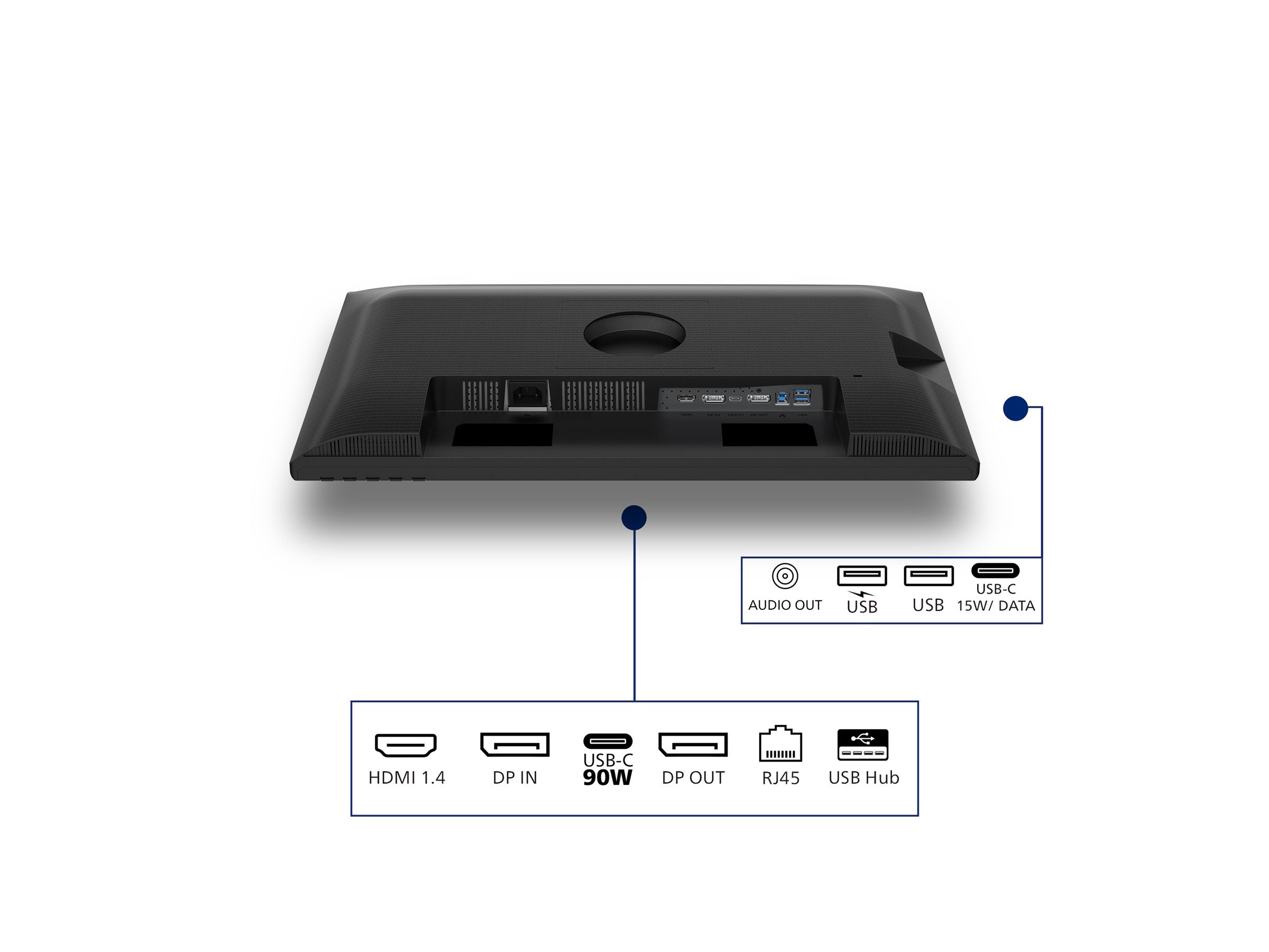 PHILIPS 24p 1920x1200 100Hz IPS Flat H/A 150 MM USB C DOCKING DISPLAY Daisy chain DICOM TUV EyeSafe certified USB HUB SPEAKERS