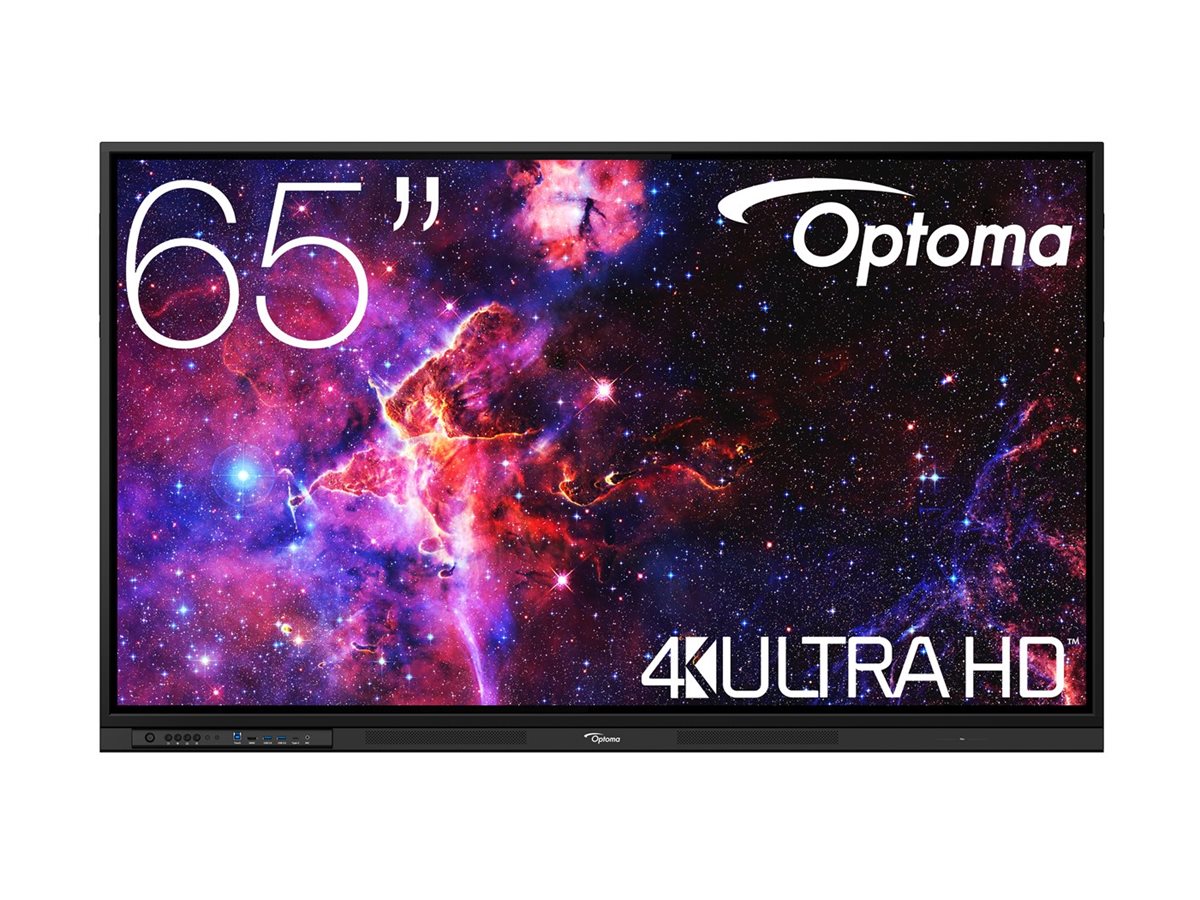 OPTOMA 3653RK ENI 65p 4K UHD 3840x2160 multitouch 40pts android/50pts Win 450cd/m2 8Go/64Go - 6ms - viewing angle 178 speakers