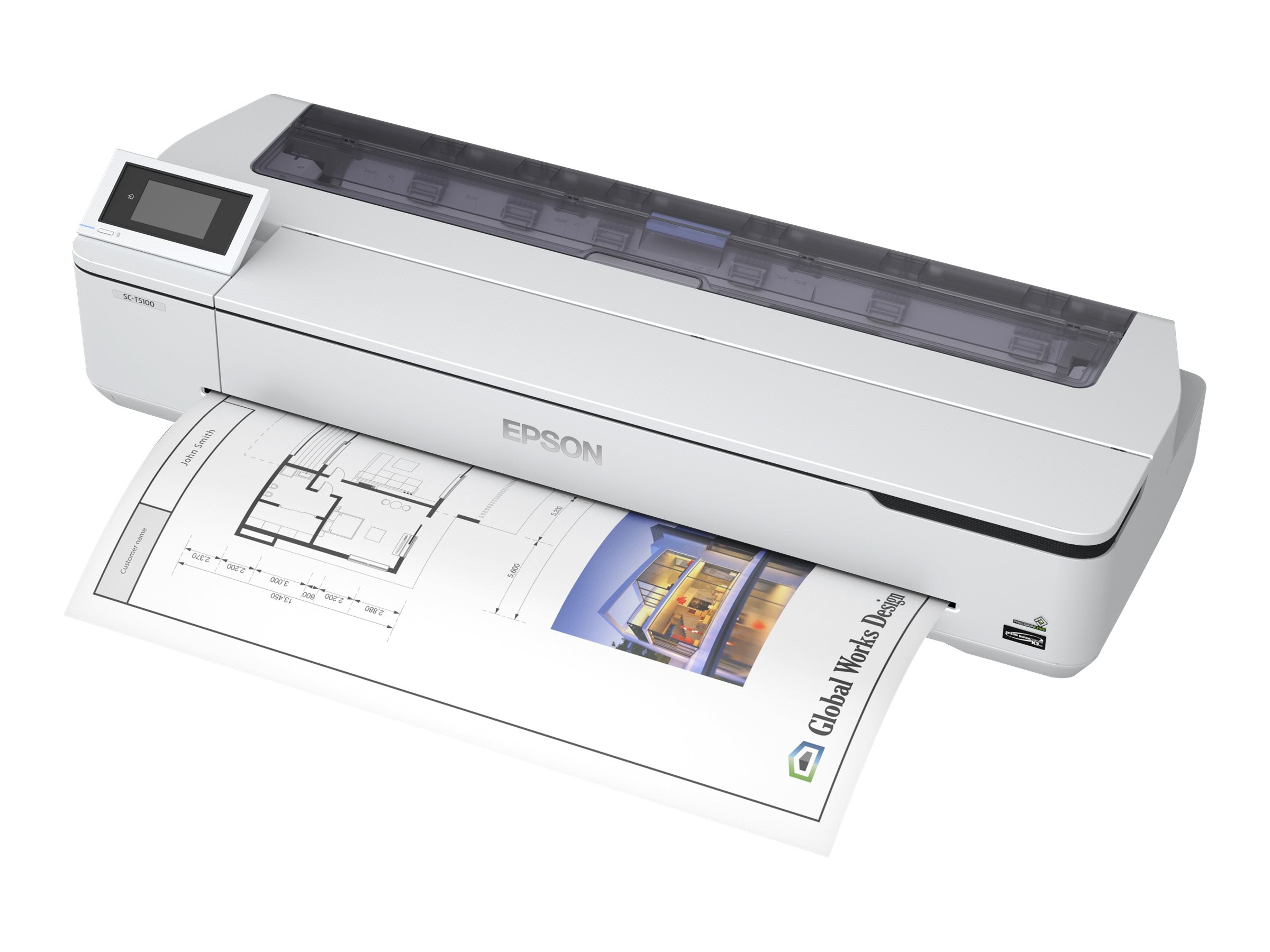 EPSON SureColor SC-T5100N 36inch large-format printer colour ink-jet Roll 91.4cm 2400x1200dpi Gigabit LAN Wi-Fi USB 3.0 Cutter