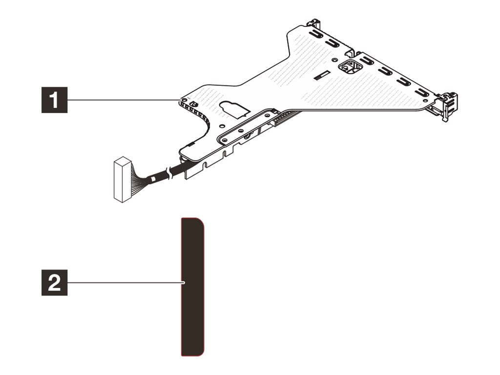LENOVO ThinkSystem SR630 V4 x16/x16 Gen5 Cable Riser 1 FH+LP Option Kit