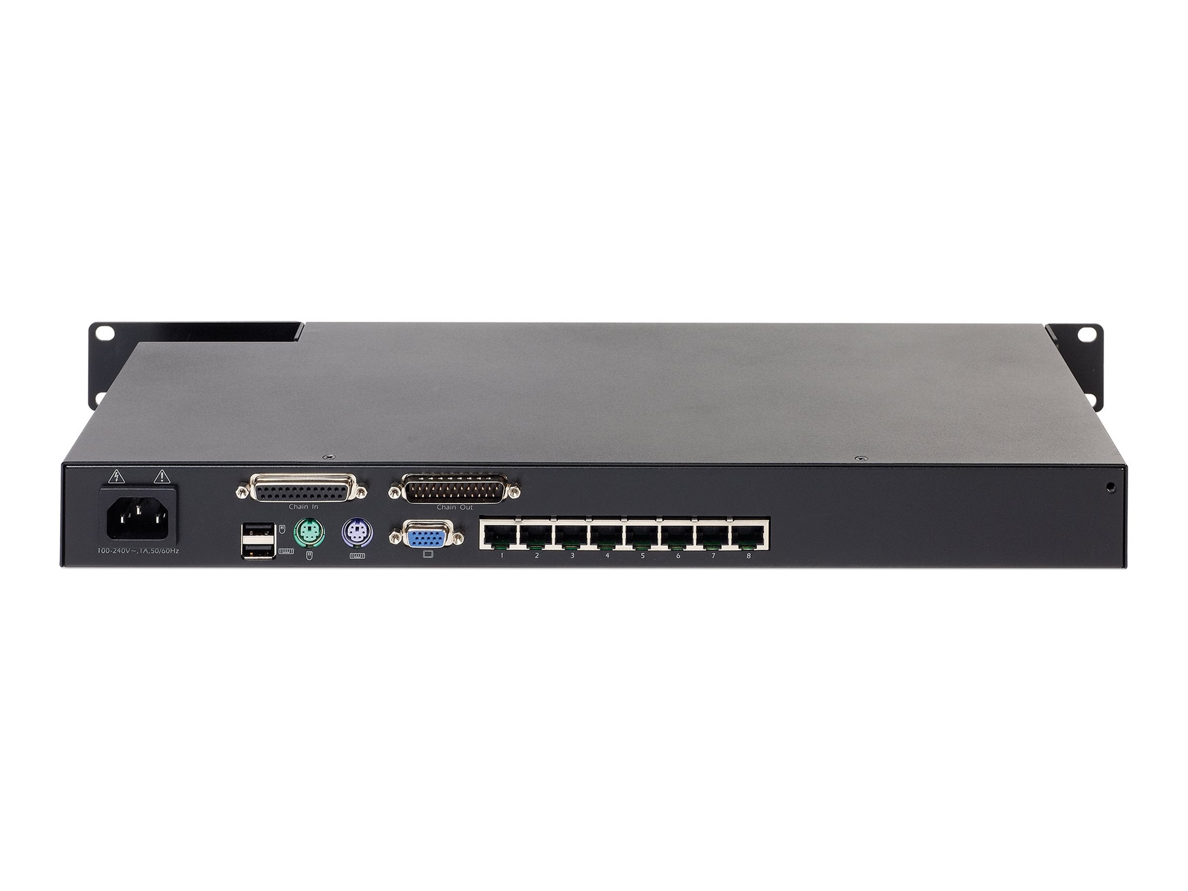 APC KVM 2G Analog KVM switch CAT5 8 x KVM ports 1 local user rack-mountable TAA Compliant