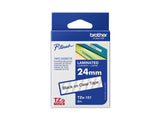BROTHER P-TOUCH TZE-151 noir sur clear 24mm