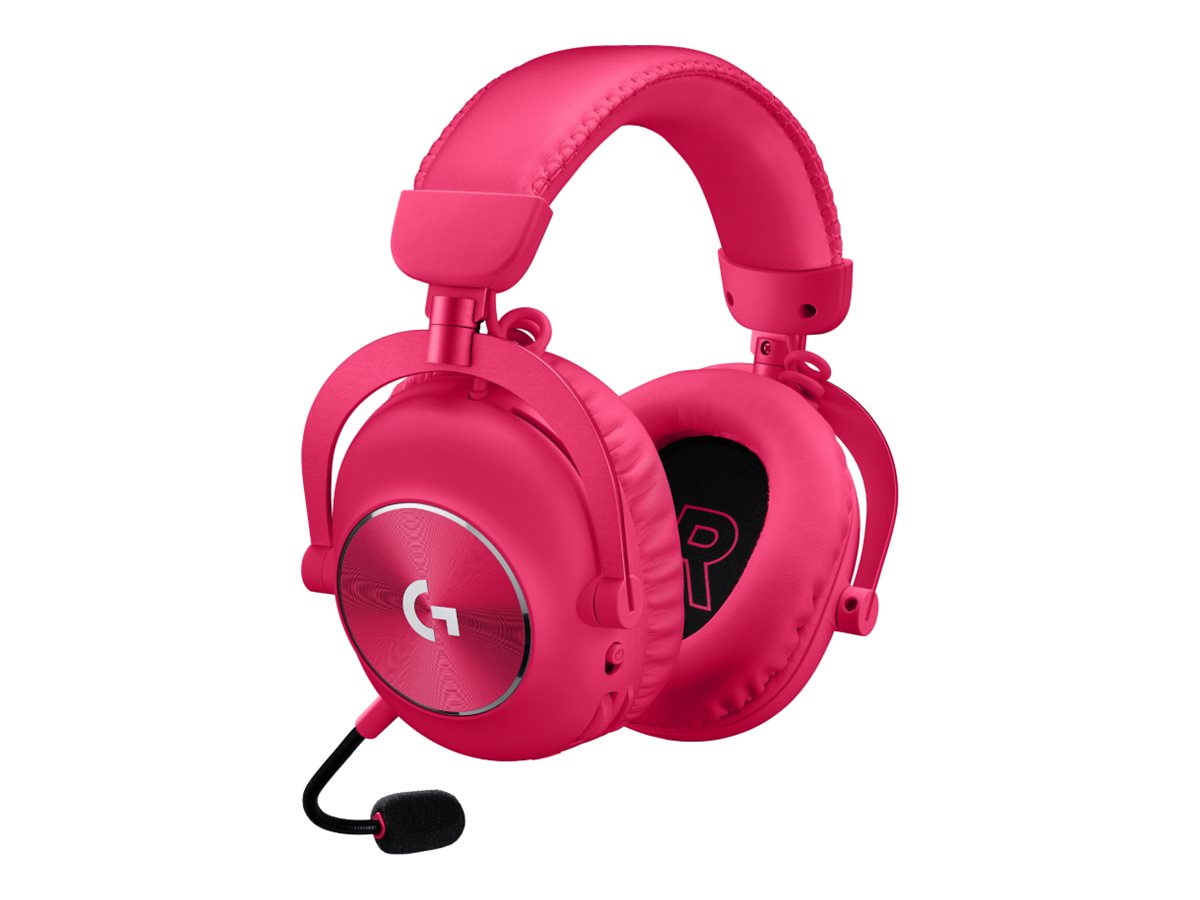 LOGITECH G Pro X 2 Headset full size Bluetooth / LIGHTSPEED wireless wired 3.5 mm jack noise isolating magenta
