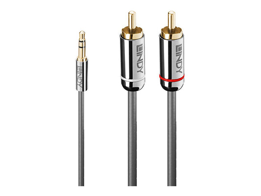 LINDY Cromo Line Audio Cable Stereo 3.5mm-RCA M-M 0.5m anthrazit