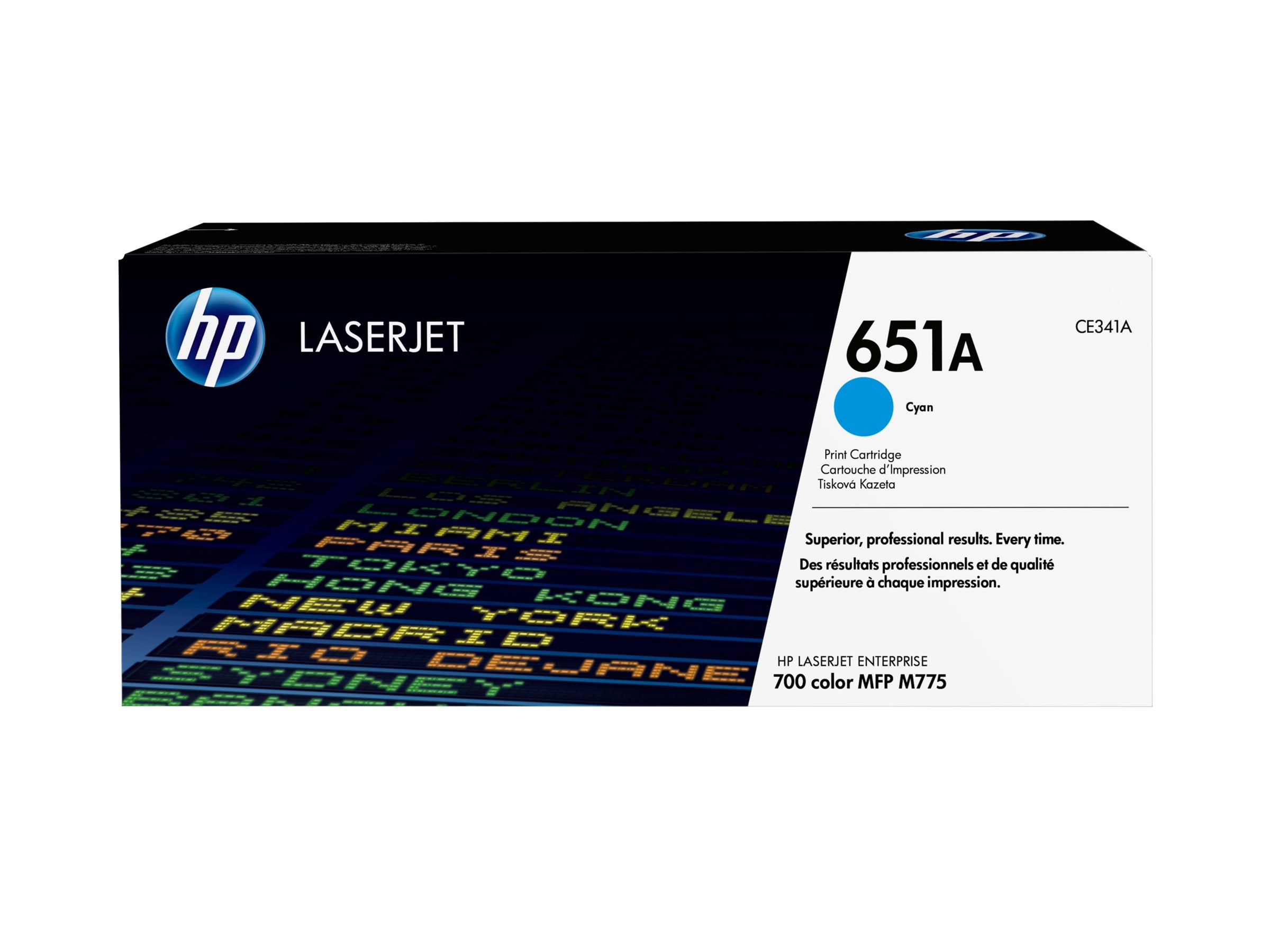 HP 651A original Toner cartridge CE341A cyan standard capacity 16.000 pages 1-pack