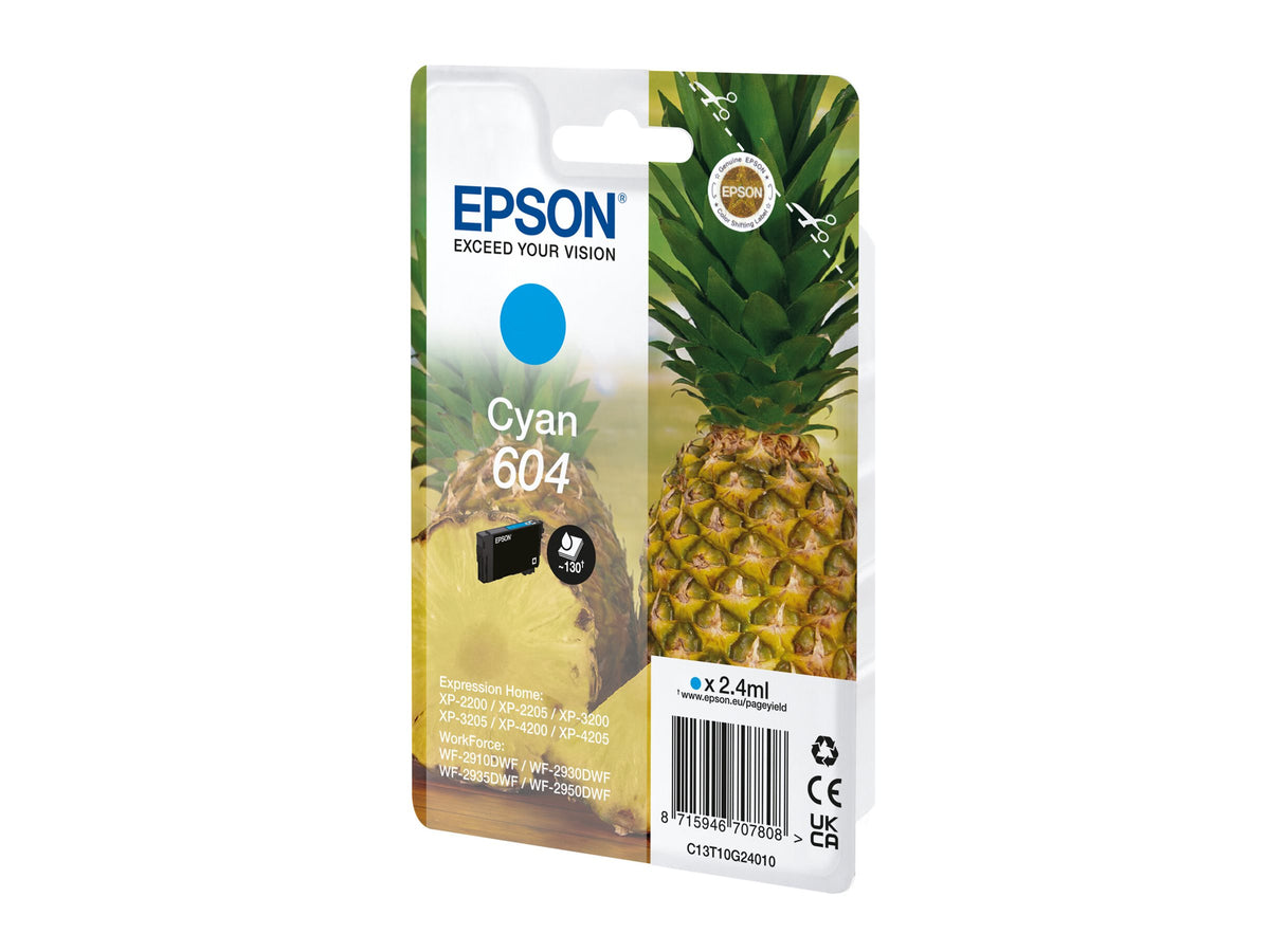 EPSON 4LB Singlepack Cyan 604 Ink
