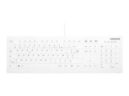 CHERRY Flat Profile Hygiene Desktop Keyboard Sealed USB White (FR)