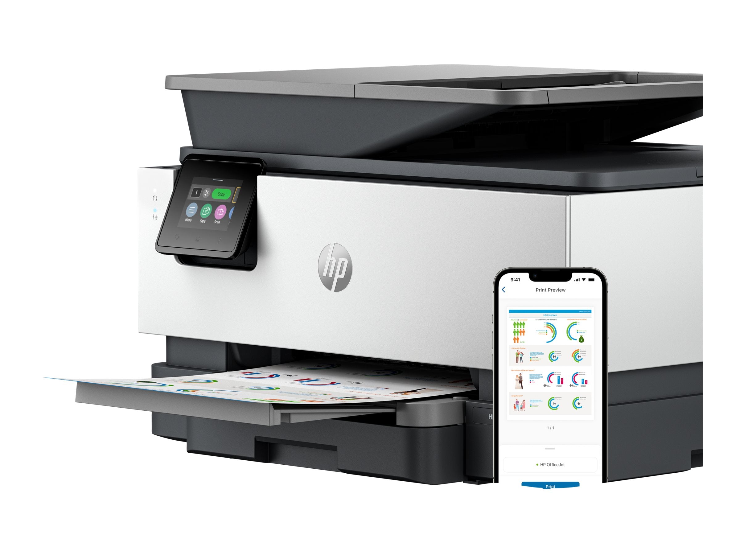 HP Officejet Pro 9120e All-in-One MFP colour inkjet A4 21ppm Copy 22ppm Print 250sheets USB imprimante Wi-Fi Bluetooth LAN