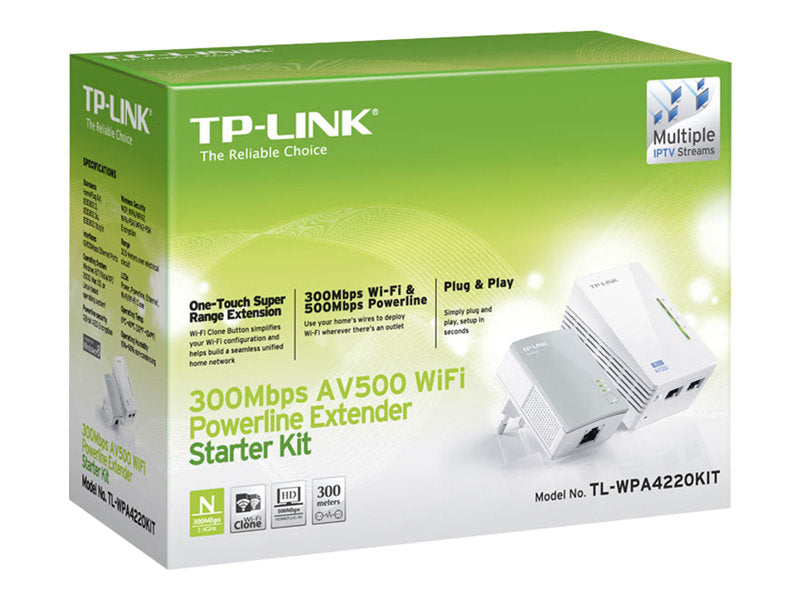 AV600 Powerline Wi-Fi Booster 2 LAN KIT
