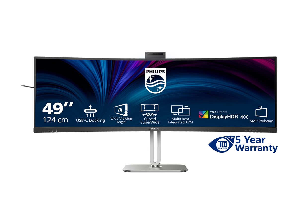 PHILIPS 49B2U5900CH/00 48.8p 5120x1440 VA Curved 1800R H/A 130mm SUPERWIDE USB-C 75Hz DP 2x HDMI USB HUB SPEAKERS